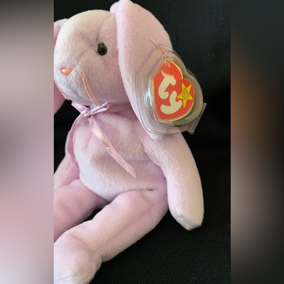 FLOPPITY The purple bunny a TY beanie baby ventige, mint, retired, PVC pellets - Picture 2 of 5